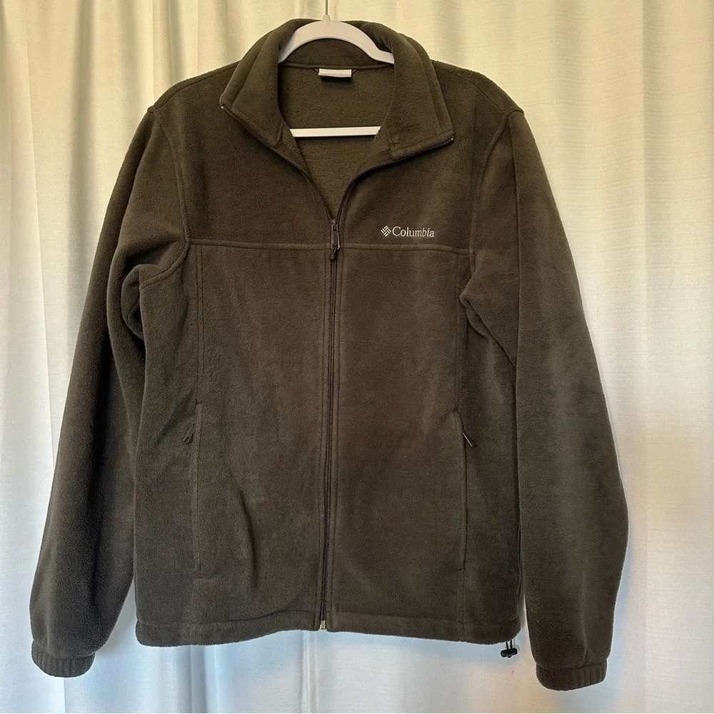 Columbia Jacket Men's Fleece Size Medium Full Zip Long Sleeve Outdoor Gray - Picture 3 of 12